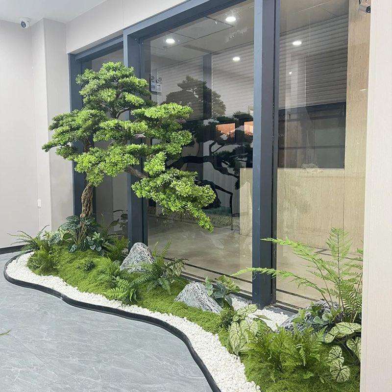 仿真松树迎客松罗汉松仿真假松树商场酒店装饰造型景观假造型树