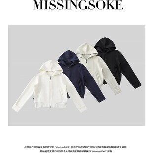 减龄外套上 春季 空气层连帽拉链开衫 卫衣女2025G新款 百搭休闲时尚