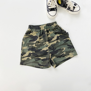 男童夏季迷彩工装短裤儿童中小童夏装五分裤薄款中裤韩版外穿裤子