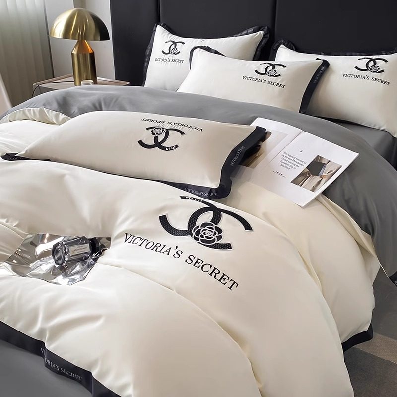 轻奢高级感水洗真丝四件套夏季冰丝裸睡丝滑凉感被套床单床上用品,床上用品,学生床品套件,淘宝优惠券,粉丝福利购,淘宝优惠卷