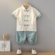 中国风棉麻两件套周岁宝宝礼服男儿童古装 短袖 夏 夏款 男童汉服套装