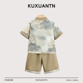 儿童中式 国学汉服男童夏季 小学生唐装 女童改良古装 古风演出服 薄款