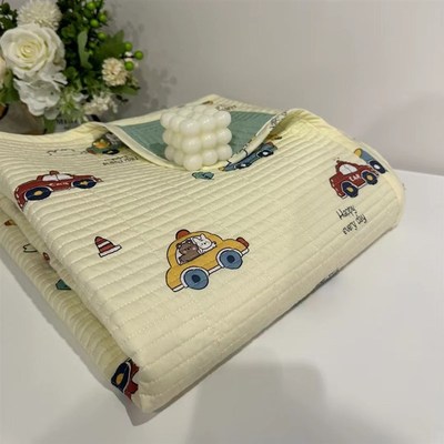韩式纯棉卡通儿童绗缝衍缝水洗E牀单牀盖牀垫150200