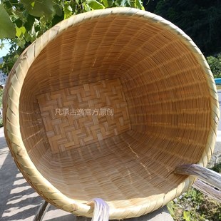 贵州家用纯手工竹背篓竹子u编织移动菜篮子收纳筐精致特惠型竹制