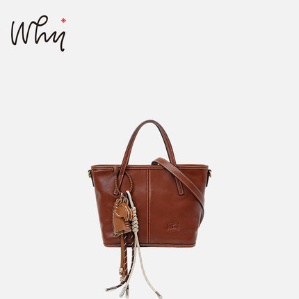 WHY轻行系列植鞣手提包简约高级手拎托特包复古风单肩斜挎包新款