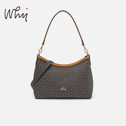 WHY腋下包2025新款老花女包时尚百搭高级感斜挎通勤百搭单肩包