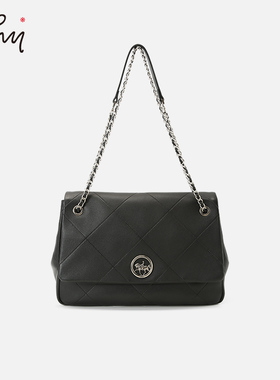 WHY女包小香风链条包头层牛皮高级质感菱格单肩包大容量通勤包