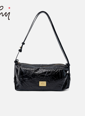 WHY女包复古褶皱吐司包大容量单肩包26春夏新款真皮斜挎通勤包