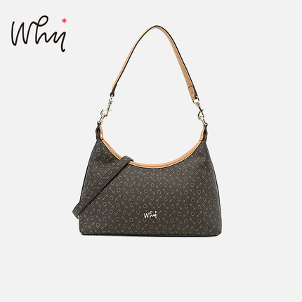 WHY女包老花腋下包大容量简约风通勤单肩斜挎hobo包2025新款女包