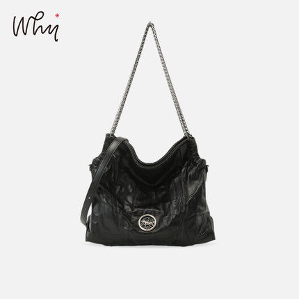 WHY女包原创褶皱肌理流浪包轻奢包包松弛感大容量通勤单肩链条包