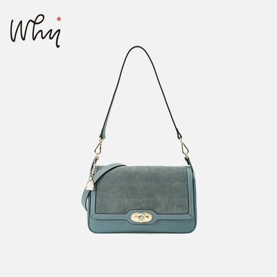 WHY腋下包大容量复古风麂皮包包