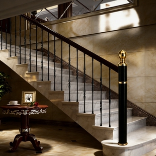 现代简约楼梯铁艺小柱家用围栏别墅室内网红栏杆楼梯扶手护栏立柱