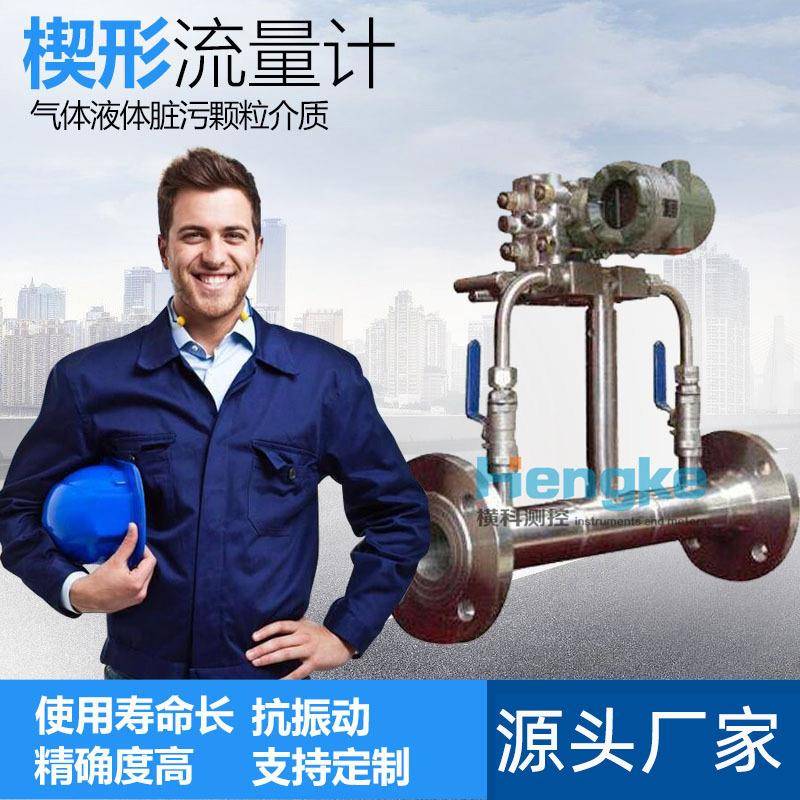 工厂楔形流量计气体液体脏污颗粒装置工业煤气节流差压式孔板