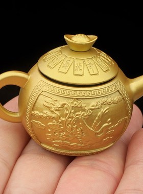 龙凤呈祥茶壶把把壶手把件盖子可旋转麻将转转手把件礼品摆件