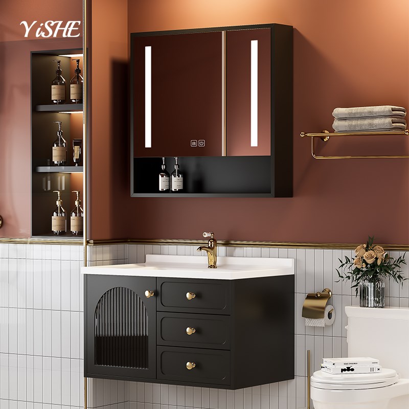 法式复古浴室柜组合小户型卫生间洗手盆洗漱台卫浴一体洗脸盆池