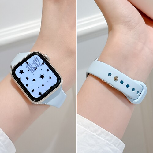 适用iwatch细款可爱歪斜硅胶表带