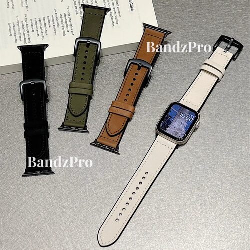 适用iwatch高级感运动真皮表带