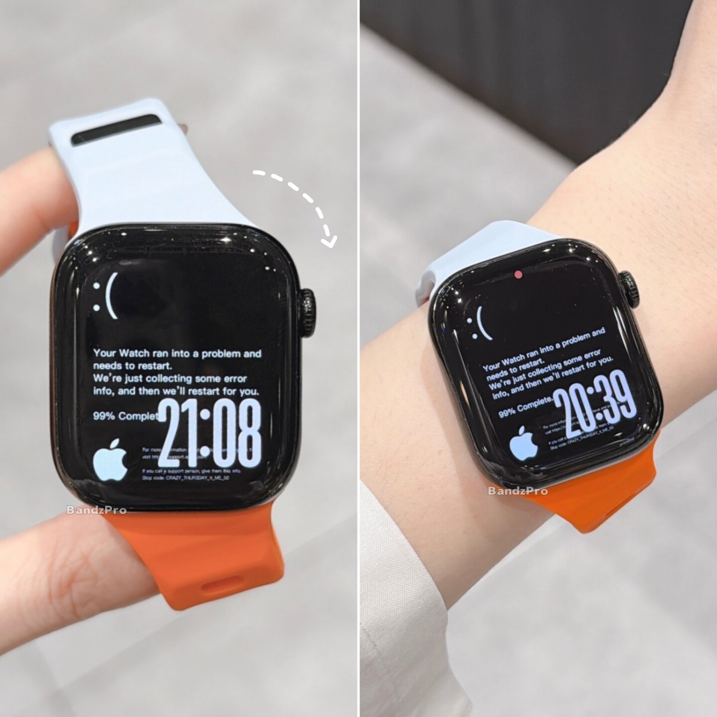适用iwatch不规则款创意硅胶表带图片
