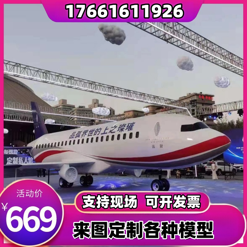 厂家定制大型飞机教学模拟舱大型民航客机模型超大模型客机餐厅
