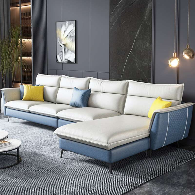 现代简约科技布沙发客厅小户型布艺沙发实木框架意式轻奢组合2112