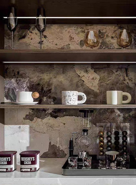 现代样板间吧台厨房酒柜托盘咖啡套装售楼处咖啡主题软装组合摆件