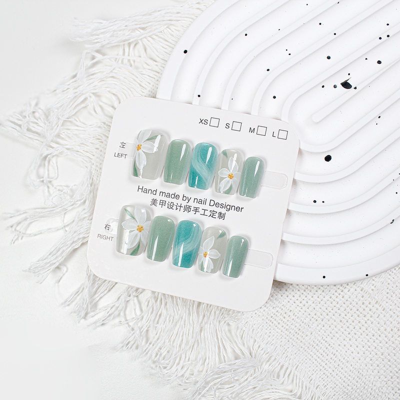 【皎珑】新款手工穿戴甲猫眼显白