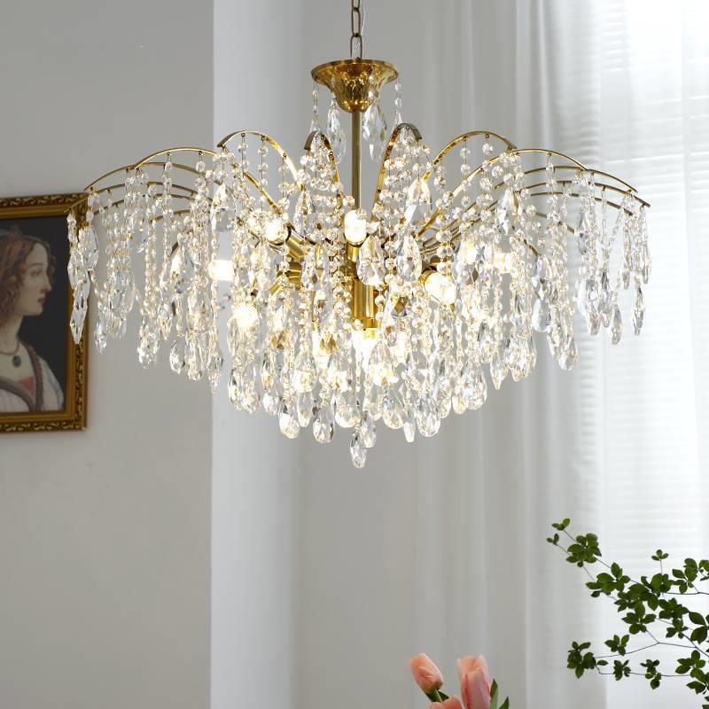 法式复古卧室餐厅客厅美式中古仿意大利轻奢灯具水晶吊灯
