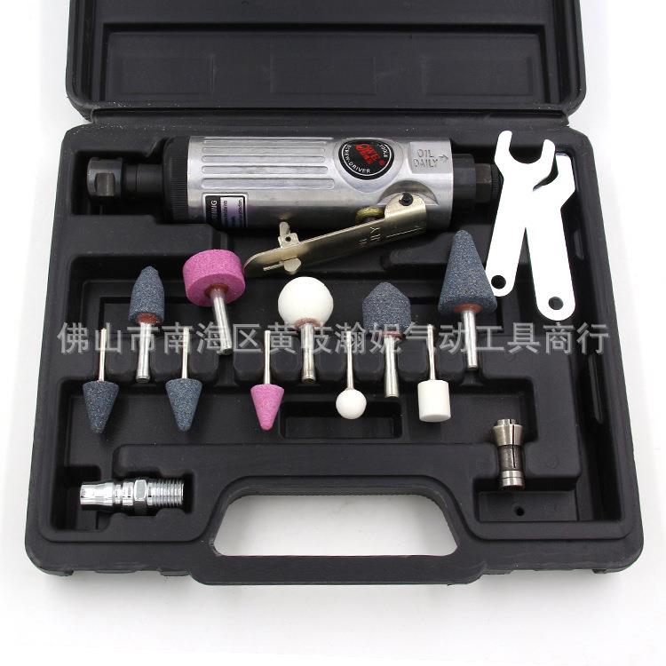 欧维尔OW-3707套装气动刻磨机 补胎机大刻工具箱 带磨头