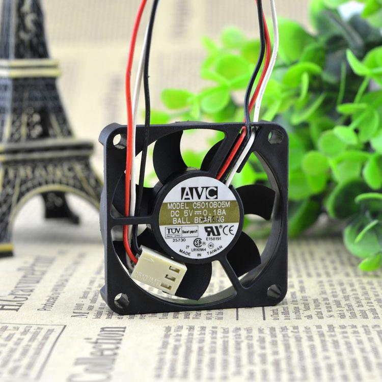 AVC 50*50*10超薄超静音CPU风扇5CM厘米5V 0.18A 5010 C5010B05M