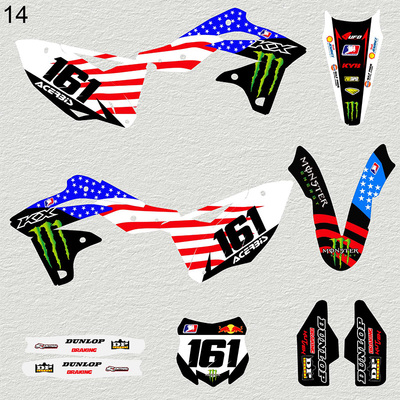 适用于14-16KX250F450F越野摩托车贴纸贴花版画车膜车贴个性定制