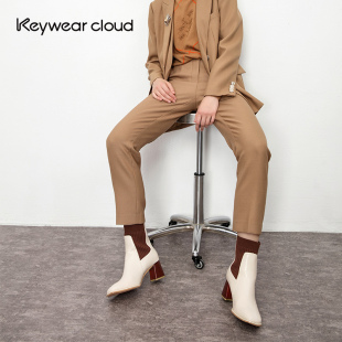 裤 Keywearcloud奇威冬季 西装 百搭时尚 九分 洋气直筒裤
