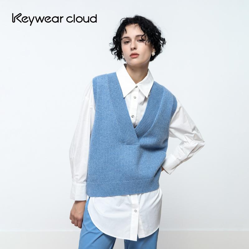 Keywearcloud奇威羊绒针织马甲