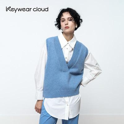 Keywearcloud奇威羊绒针织马甲