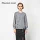 Keywearcloud奇威冬季 圆领不规则百搭灰色卫衣