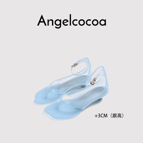 Angelcocoa果冻夹趾显脚瘦凉鞋