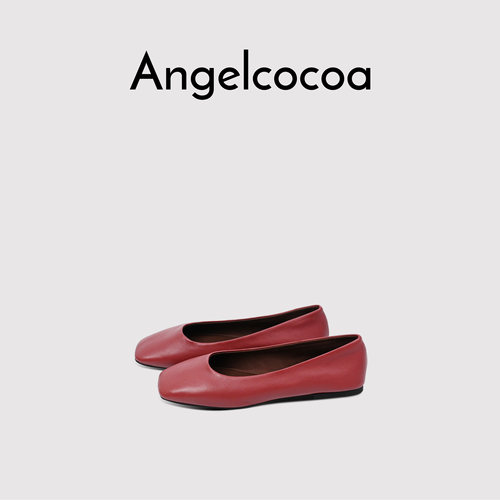 日本Angelcocoa方头小牛皮鞋