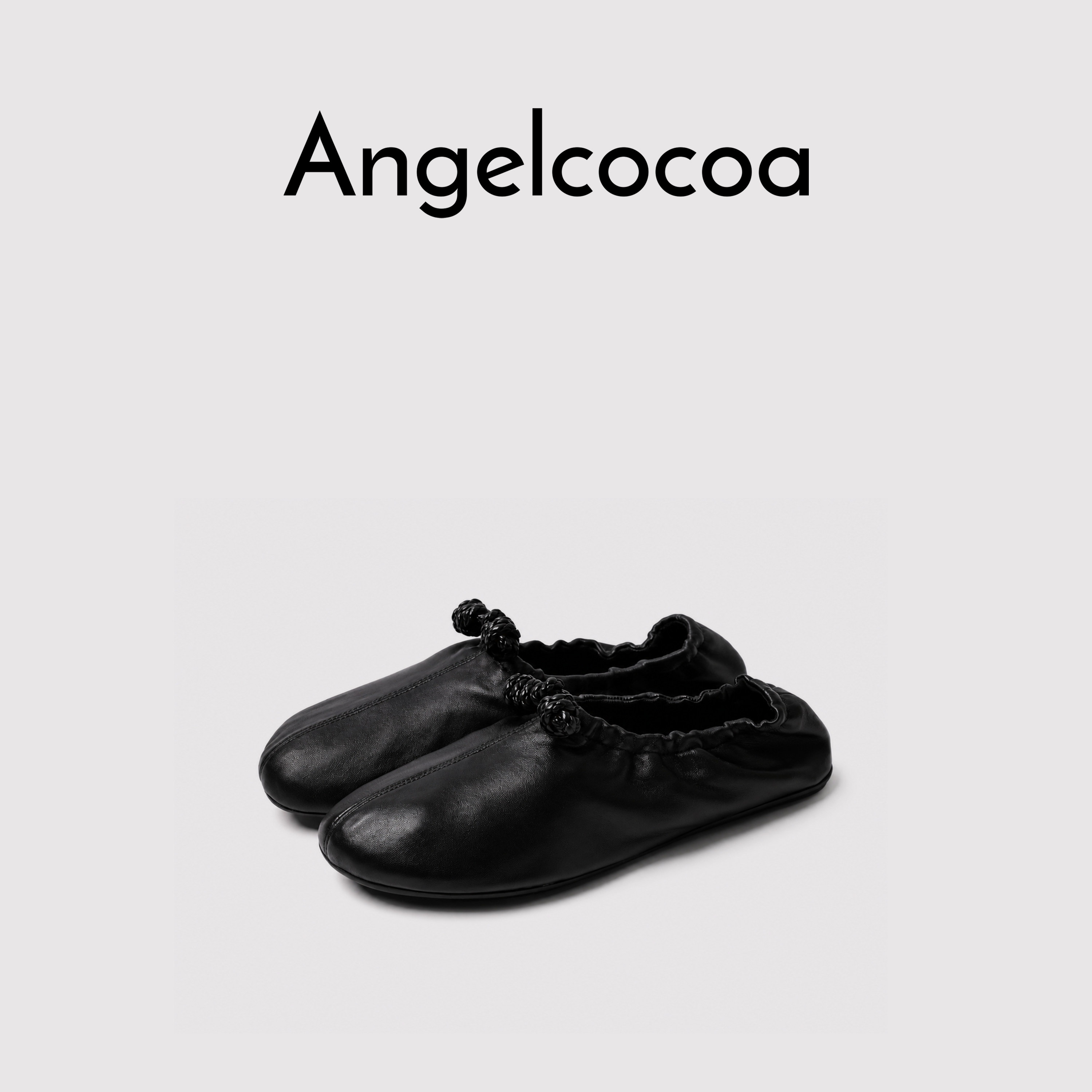 日本Angelcocoa真皮芭蕾平底单鞋