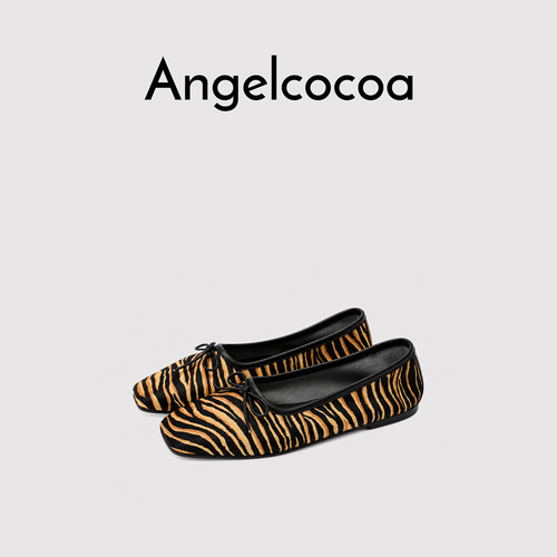 Angelcocoa蝴蝶结平底芭蕾单鞋