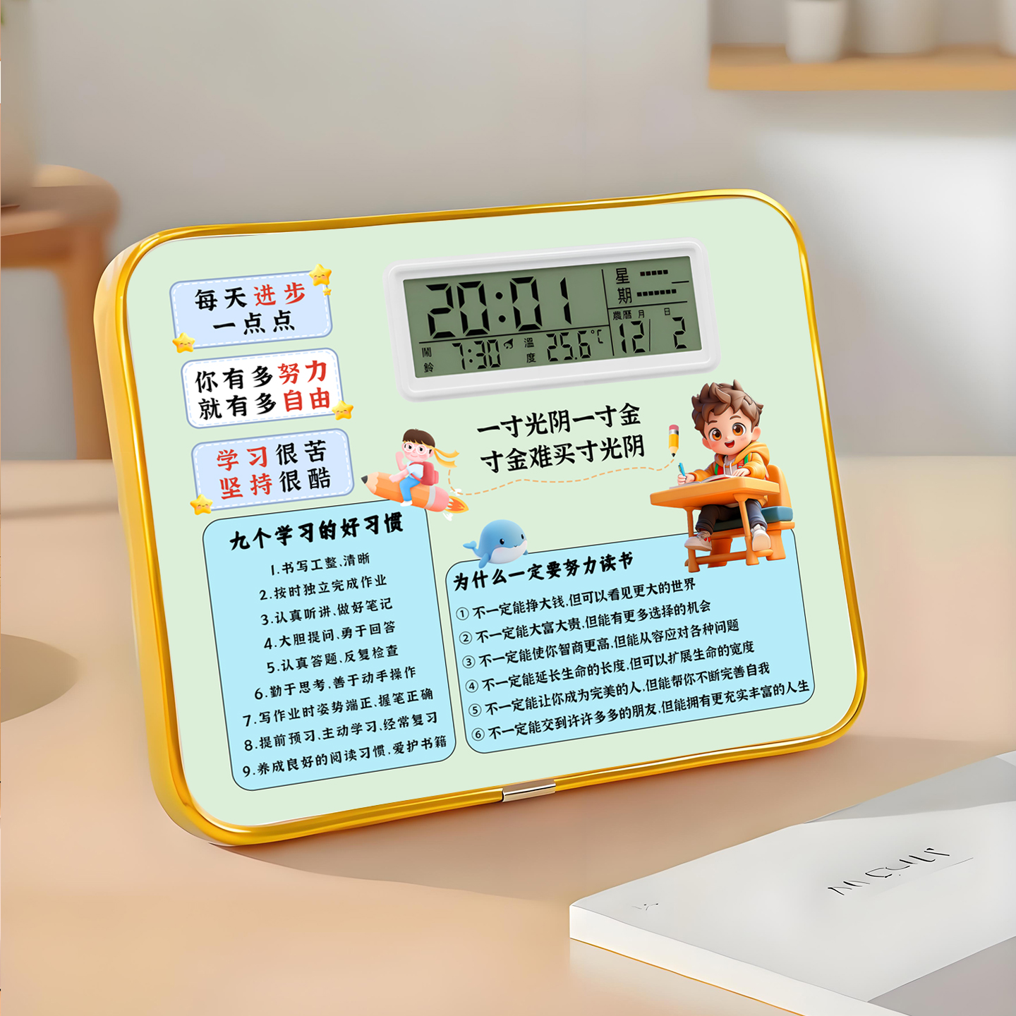 鬧鐘學習書桌擺放勵志座鐘創意