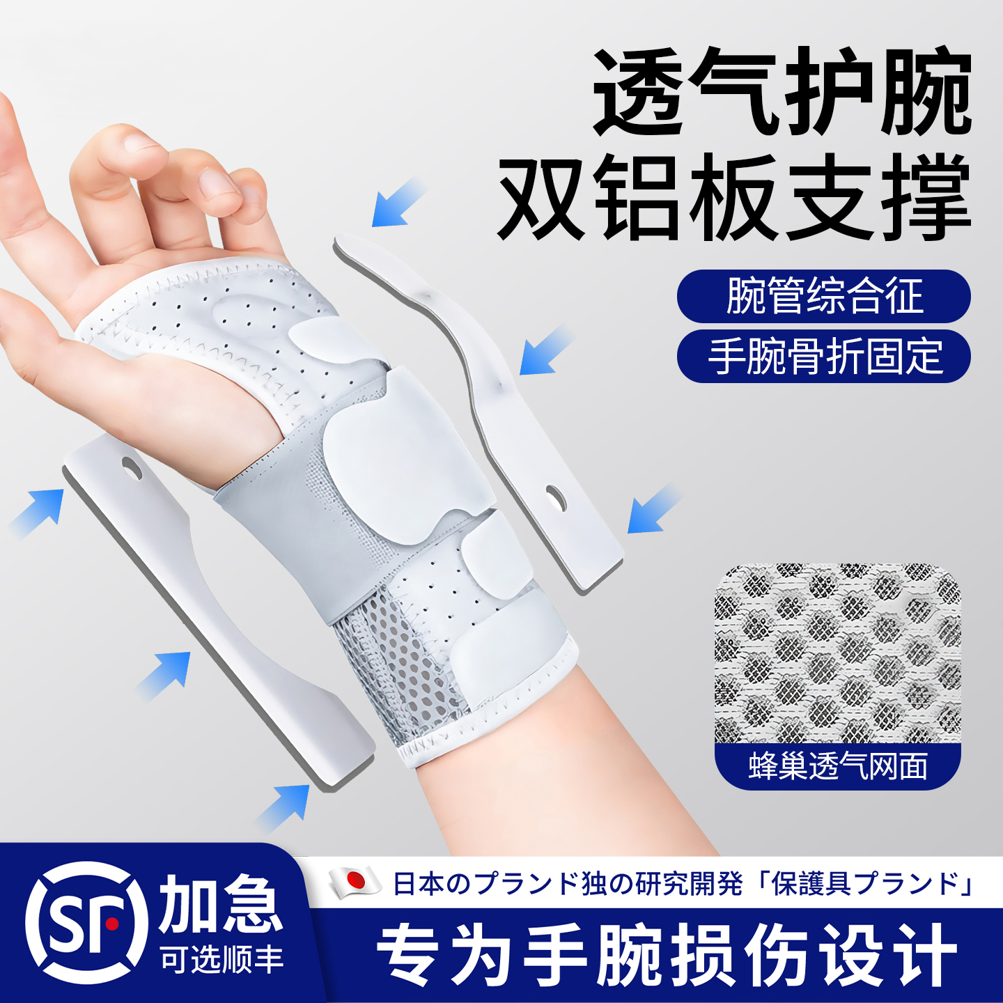 护腕夏季透气手腕固定器支具骨折