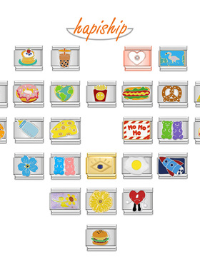 Hapiship意大利风模块手链DIY滴釉图案原创小众设计闺蜜饰品表链
