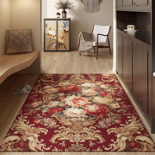 高级感家用地毯定制可裁剪玄关脚垫防 轻奢进门地d垫入户门垫欧式