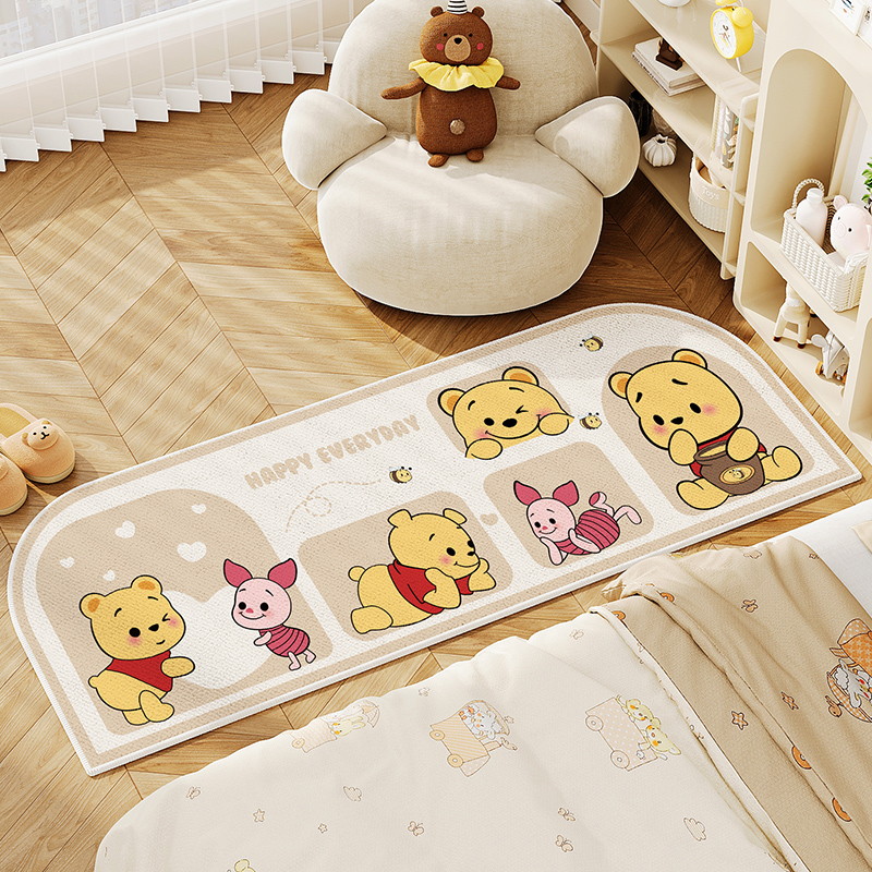 卧室地毯卡通长条床边毯加厚x客厅沙发毯家用儿童房阅读区床前地