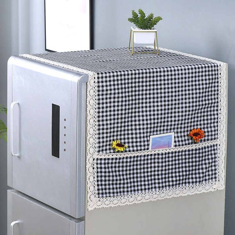 冰箱防尘罩2022家用简约单开门盖巾双开门冰箱巾侧开门洗衣机盖巾
