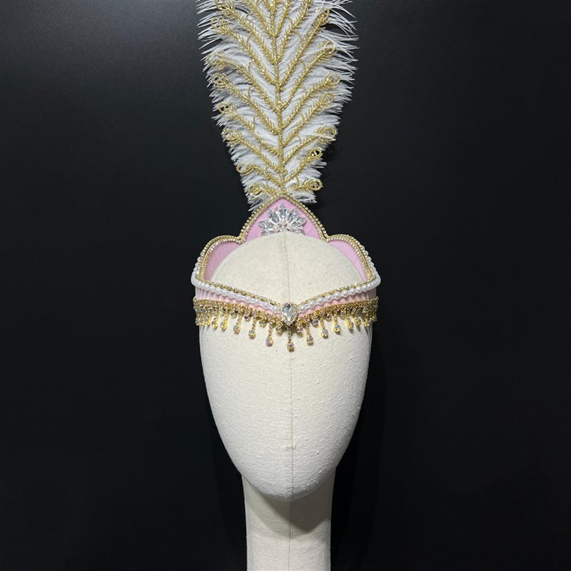 少数民族新疆维族舞蹈头饰演出表演帽子艺考铃铛少女舞台羽毛发饰