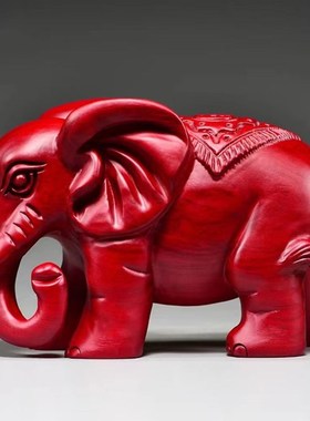 大象摆件镇宅招财乔迁客厅办公室卧室实木质雕刻红木家居玄关工艺