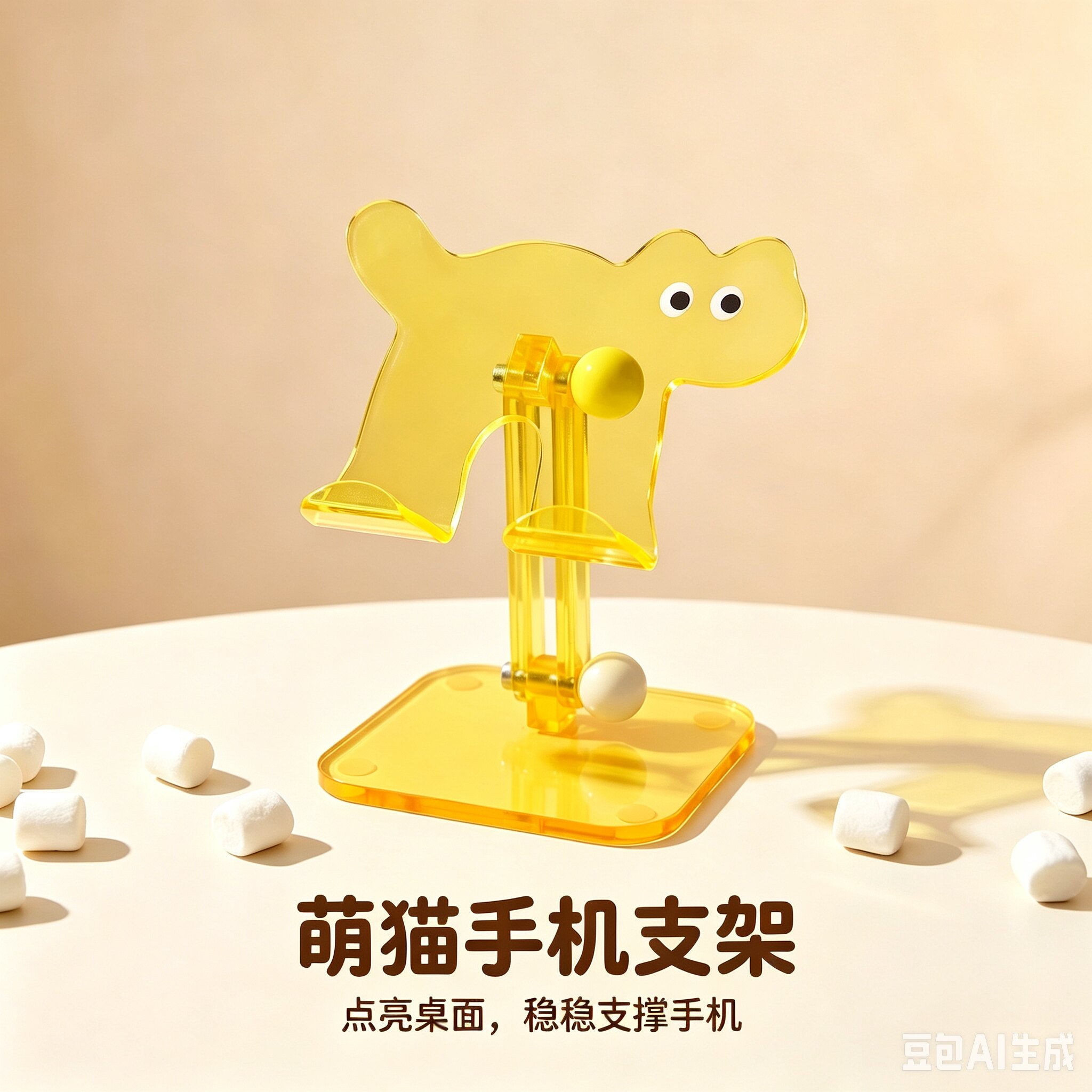 黄猫亚克力升降折叠防倾倒支架