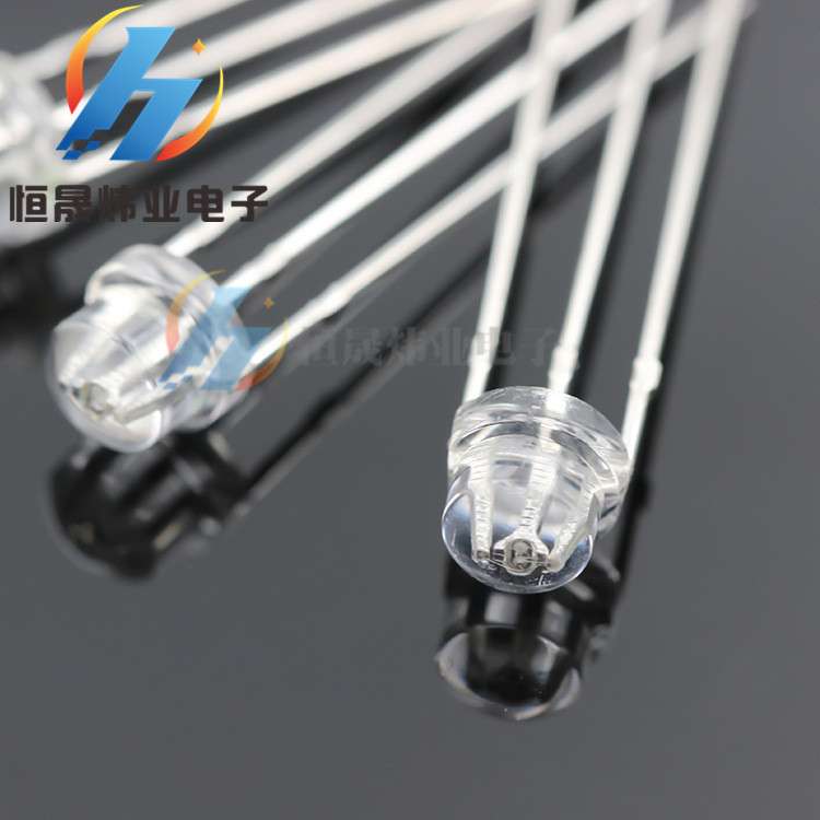 5mm草帽红绿双色透明3脚指示灯LED灯发光管F5红翠绿高亮共阴共阳