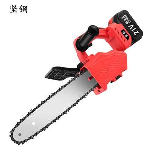 家用小型12寸电锯手持伐木锯锂电池无刷链条锯 电链锯大功率充电式