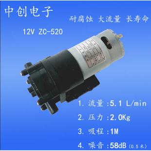 泵自吸齿轮油泵 12v520耐腐小油泵塑料增压泵微型循环泵直流罐装